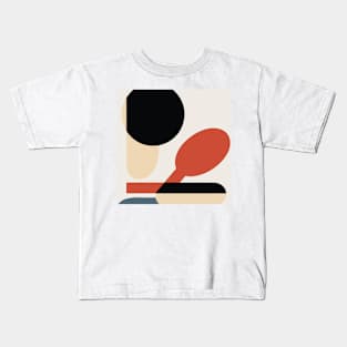 Mid Century Modern colored shapes Kids T-Shirt